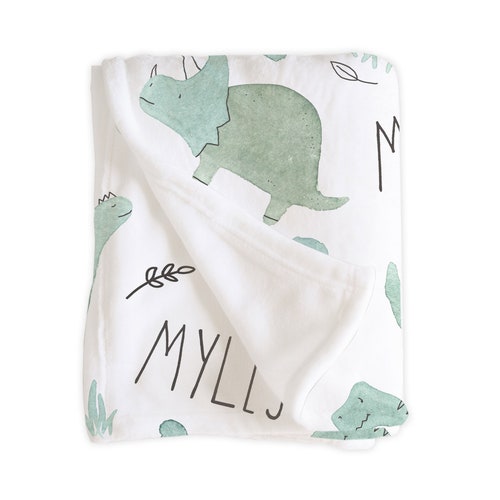 Personalized DINOSAUR Blanket Custom Name Sherpa or Minky Etsy