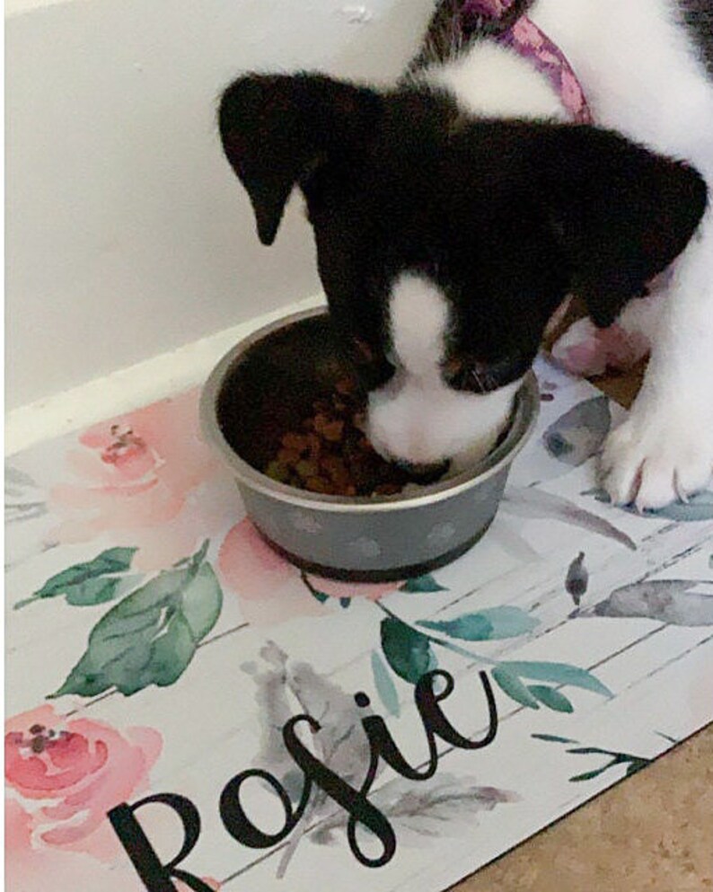 Custom Dog Bowl Mat / Personalized Pet Placemat / New Puppy Etsy