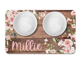 Personalized Pet Placemat / Custom Dog Bowl Mat / New Puppy Supplies