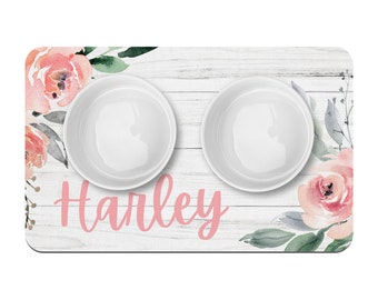 Personalized Pet Placemat / Custom Dog Bowl Mat / New Puppy Supplies