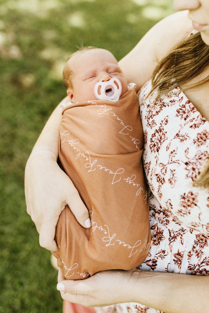 Personalized Swaddle Blanket Hat Set / Name Reveal / Coming Etsy