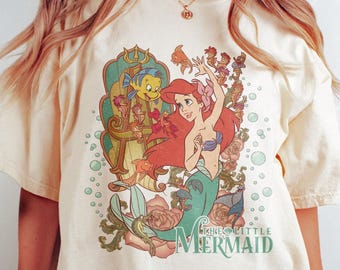 Vintage The Little Mermaid Shirt, Disney Womens Shirt, Disney Princess Shirts, Disneyworld Shirt, Ariel Princess Shirt, Disneyland Shirt