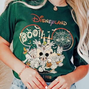 Vintage Disneyland 1955 Halloween Shirt, Disney Trip Shirt, Disney Mummy Shirt, Disney Boo Shirt, Mickey And Friends Mummy Halloween Shirt