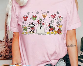 Vintage Mickey and Friends Christmas Shirt, Disney Trip Xmas Shirt, Disney Family Christmas Shirt, Disney Christmas Shirt, Christmas Gifts