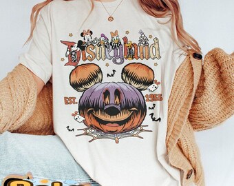Retro Disneyland & Disneyworld Halloween Shirt, Disney Familie Passendes Shirt, Disney Kürbis Shirt, Mickey39;s Not-So-Scary Halloween Party