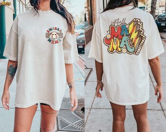 Retro Baseball Mama 2 Side Shirt, Sports Mom Gift, Game Day Shirt, Baseball Mom Shirt, Baseball Mom Vibes Shirt, Sport Mama Life Shirt