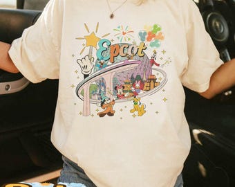 ヴィンテージディズニーエプコットシャツ、ミッキーと仲間たちのシャツ、1982年以来のレトロなエプコットシャツ、ディズニーギフト、エプコット旅行シャツ、ディズニーファミリー旅行シャツ