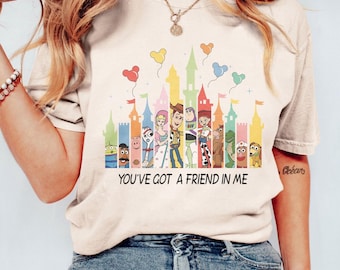 Camiseta de Disney Toy Story, camiseta de Disneyland, camiseta de Woody, Buzz Lightyear y Jessie, camiseta de Disney "Tienes un amigo en mí", camiseta de Disneyworld