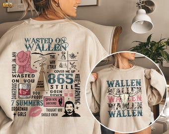 Wallen Western Sweatshirt, Countrymusik Shirt, Cowgirl Wallen Shirt, Retro Wallen Western Rundhalsausschnitt, Cowboy Girl Hoodie, Cowboy Shirt