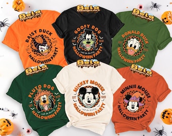 Retro Disney Halloween Party Shirts, Halloween passende Shirt, Disney nicht so beängstigend T-Shirt, Disney Familie passendes Shirt, Halloween Familienshirt
