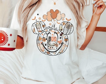 Vintage Disney Spooky Season Halloween Shirt, Disney Trip Shirt, Disney Family Shirts, Mickey Minnie Halloween shirt, Disney Pumpkin Shirt