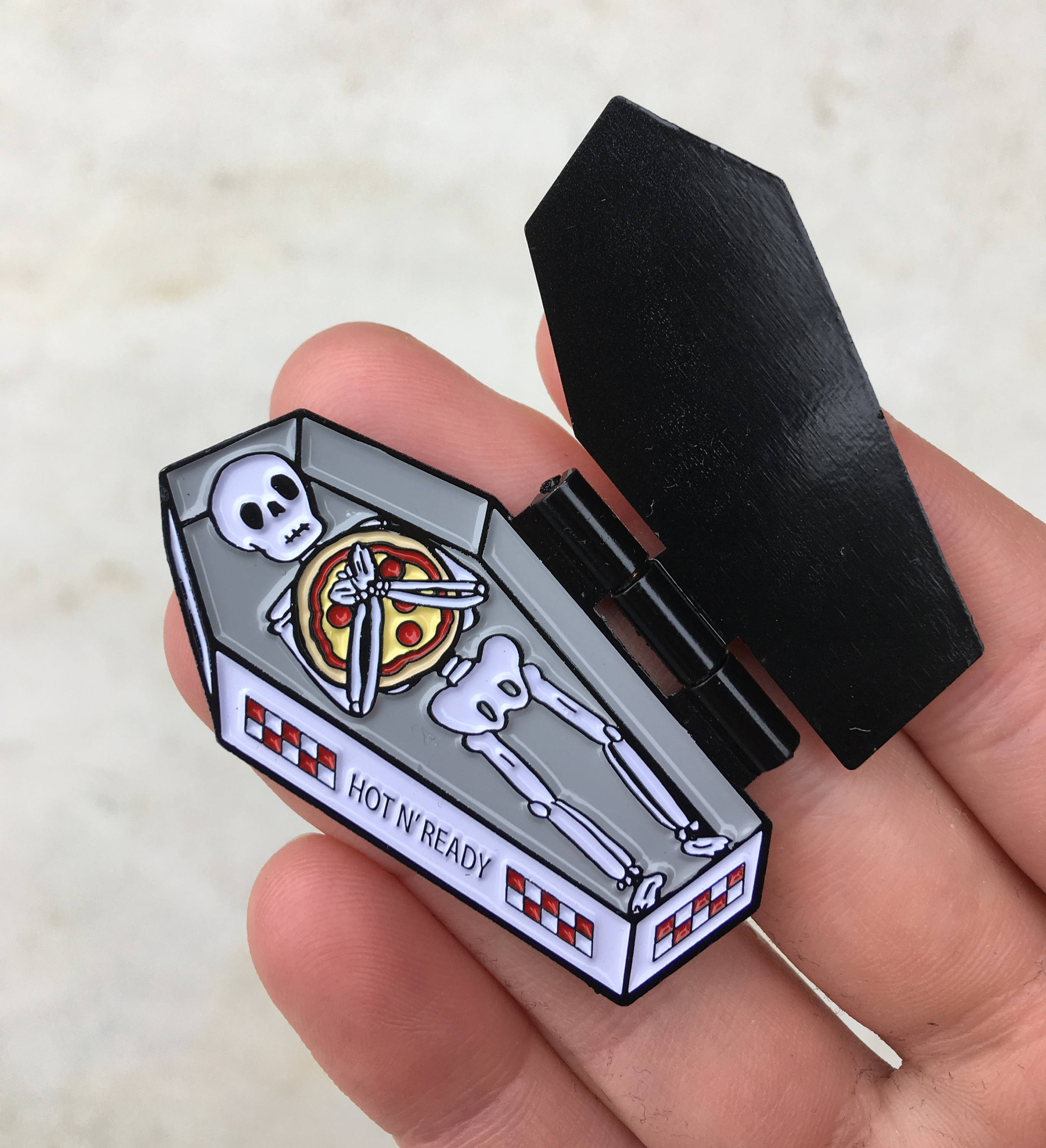 Rest in Pizza Hinged enamel pin Etsy
