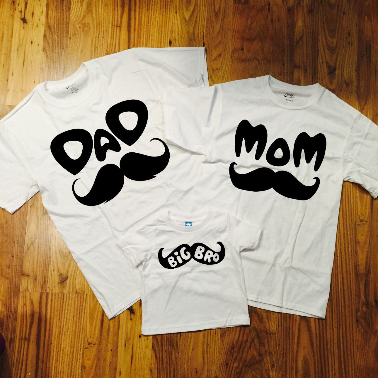 Mustache Dad And Mustache Mom T Shirts 2 Pack T Set Daddy