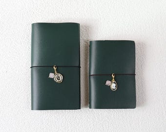 cameo A6 Faux Leather Refillable Journal Cover, Travel Notebook