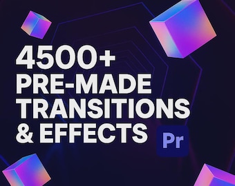 4500種類以上のPremiere Proトランジション＆エフェクトプリセット | ビデオ編集バンドル | ドラッグ＆ドロップ | YouTube、リール、商用利用向け