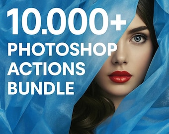 10,000以上のPhotoshopアクションバンドル | 写真家とデザイナーのための究極の編集パック | ワンクリックで写真効果フィルター