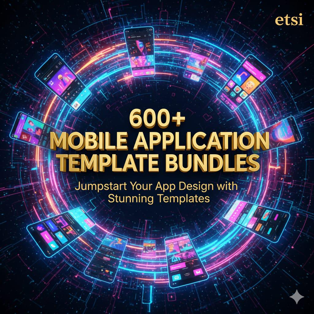 Mobile App UI Templates Bundle: 600+ Ios & Android Mockups - Etsy