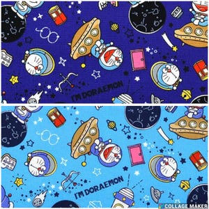 Made in Japan-cloth cotton-Doraemon-Printed Fabric by the yard
