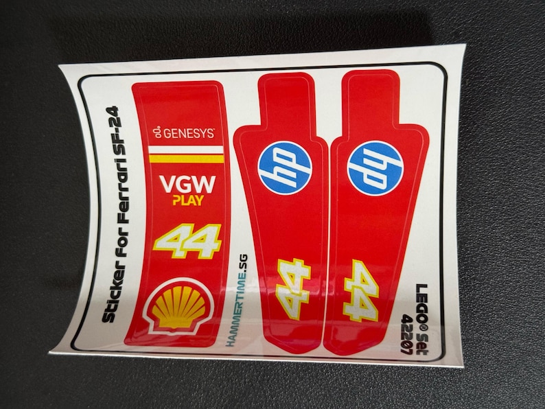 Scuderia Ferrari F1 SF-24 Sticker Decal for LEGO 42207 | Lewis Hamilton ...