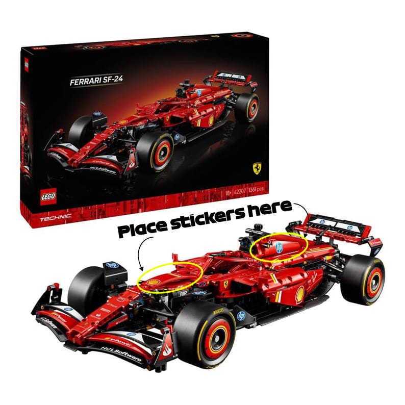 Ferrari SF-24 Sticker Decal for LEGO 42207 (pre-hp Livery) - Etsy
