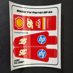 Scuderia Ferrari F1 SF-24 Sticker Decal for LEGO 42207 | Lewis Hamilton ...