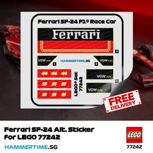 Scuderia Ferrari SF-24 LEGO® Speed Champion 77242 Sticker | Lewis Hamilton, Charles Leclerc & Carlos Sainz