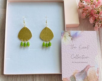 Oversize earrings. Glamourous handmade earrings by Calliope Midnight. Event Collection 2026.