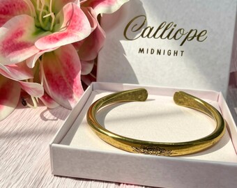 Adjustable Bracelet. Vintage Style Bracelet. Antique gold tone engraved heavyweight bangle.