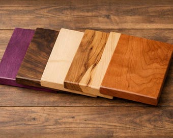 Tabla de cortar HARZO de una sola pieza — Purpleheart, nogal, arce, nogal americano y cerezo