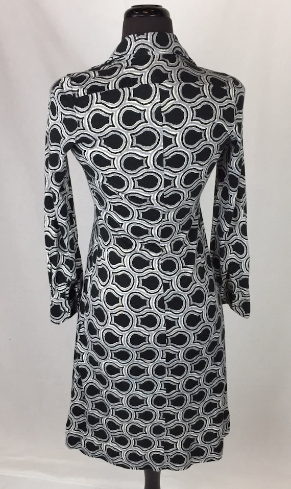 1970s Diane Von Fürstenberg grey and black zip-front… - Gem
