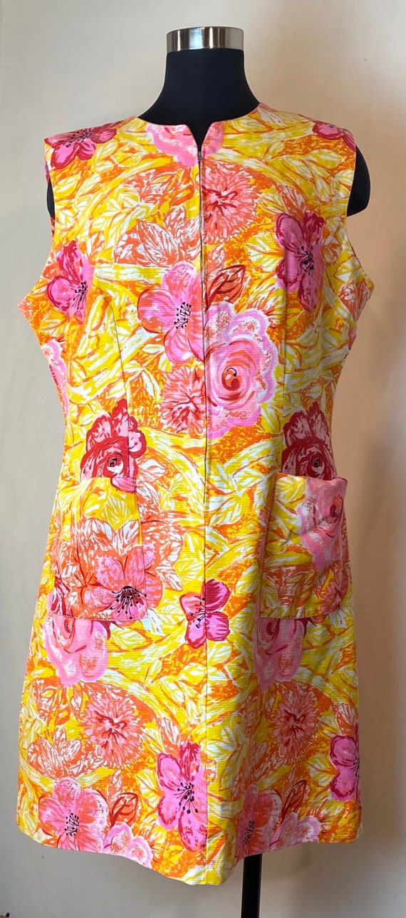 1960’s Shaker Square by Bill Sims plus size yello… - image 1