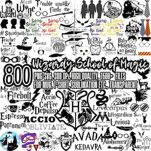 800 Wizard School of Magic PNG SVG Bundle File, Magic Collection, Wizard Clipart  for Cricut, Silhouette Graphics, Laser Cut, png SVG Vector