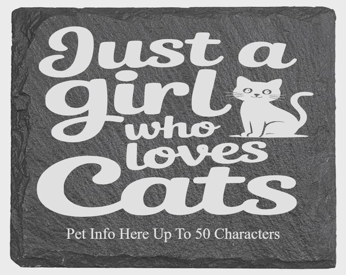 Featured listing image: Engraved Personalised Slate Pet Memorial Plaque 8" X 10" Engraved With Your Pets Information Up To 50 Characters With Plastic Feet