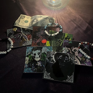 Ghost Band Floriography Holographic Stickers: Papa Emeritus Nihil Primo Secondo Terzo Copia Perpetua