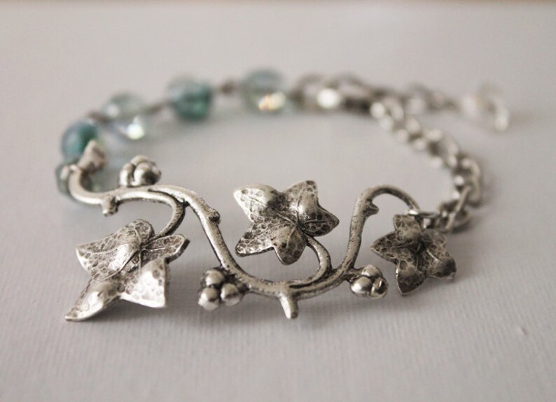 Ivy Bracelet. ivy leaf bracelet. silver ivy bracelet. ivy vine b Ivy Bracelet. ivy leaf bracelet. silver ivy bracelet. ivy vine b