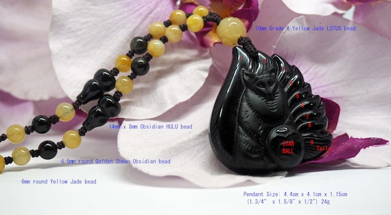 POWERFUL Obsidian Nine Tailed Fox With a STAR BALL 黑曜石九尾狐狸