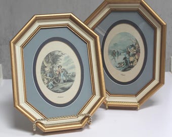 Grafiche Tassotti Italian Gold Tone Framed Prints (Set of 2) Autumn & Winter Renaissance