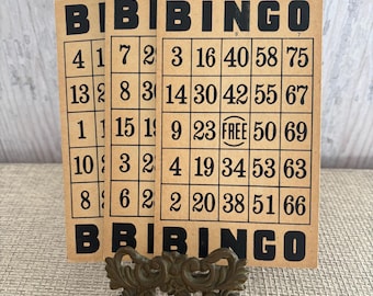 Vintage Milton Bradley BINGO Cards (Set of 10)