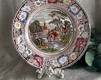 Vintage W.R. Midwinter Ltd England Landscape Brown Multicolor