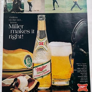 Vintage Miller beer Ad