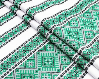 Rushnyk de Ucrania con adorno verde, Rushnyk bordado, Rushnyk de boda, Rushnyk tradicional, toallas de algodón, Rushnyk tejido, toalla hecha a mano