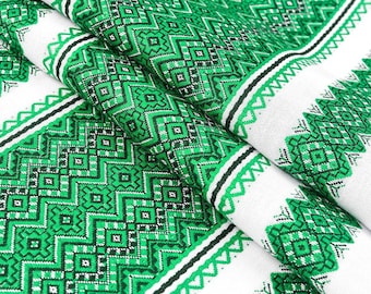 Toalla ucraniana verde, rushnyk bordado, rushnyk de boda, rushnyk tradicional, toalla de algodón, adorno tejido rushnyk, toalla hecha a mano