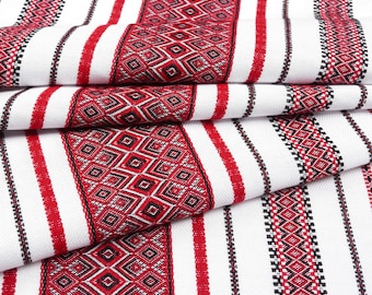 Rushnyk de Ucrania con adorno rojo, rushnyk bordado, rushnyk de boda, rushnyk tradicional, toalla de algodón, rushnyk tejido, toalla hecha a mano