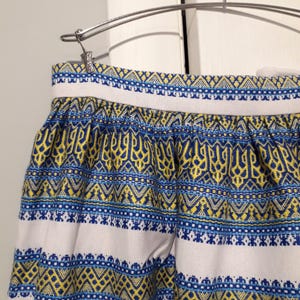 Ukrainian skirt, Embroidered skirt, Traditional skirt, Plakhta, Folk skirt, Ethnic clothes, Blue and yellow skirt, Coat of arms of Ukraine