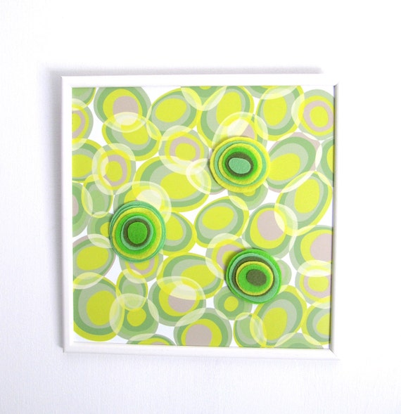 Items similar to Board with three felt Wooden frame