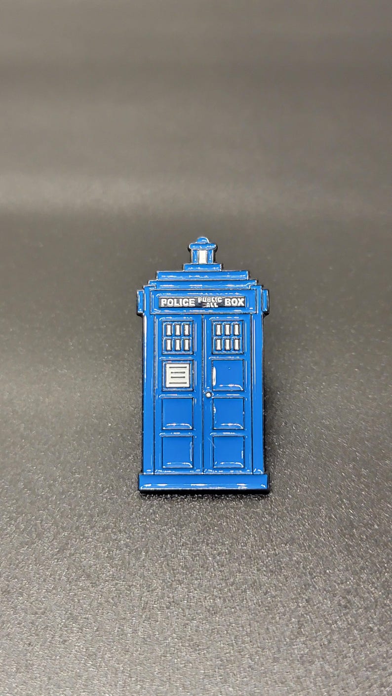 Blue Police Box Enamel Pin, Dr Who Police Box Pin - Etsy