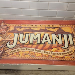 Vintage 1995 Jumanji Board Game, Milton Bradley Jumanji Board Game.