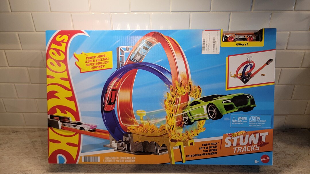 Hot Wheels Dual Power Loop Stunt Track - Etsy