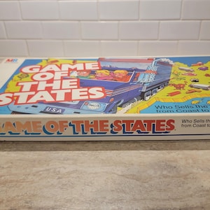 Vintage 1987 Game of the States by Milton Bradley - Family Game Night - Complete Vintage Game - Geography Game - Trucking Game