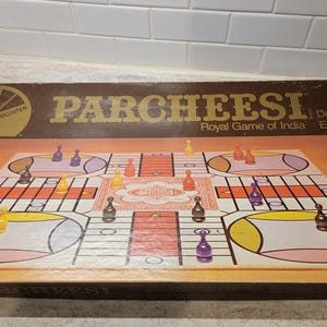 Selchow & Righter Company Parcheesi Board Game Royal Game of India, Vintage Parcheesi Board Game, Family Fun Night, Royal Game of India